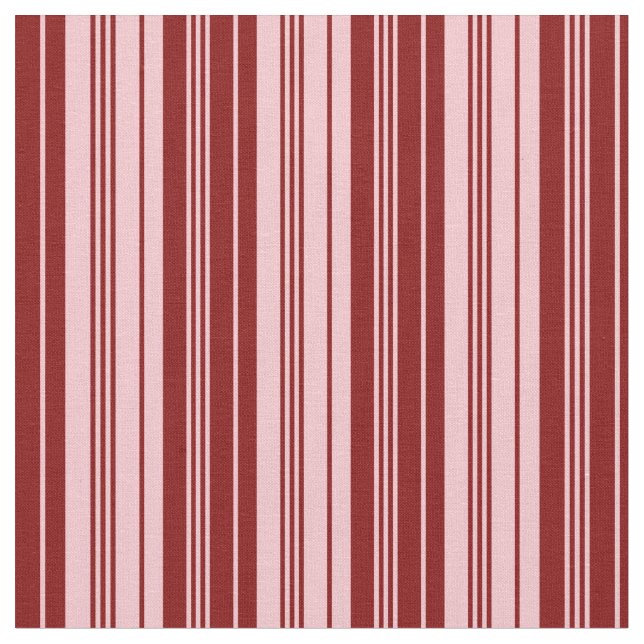 Pink and Maroon Lined Pattern Fabric (Close Up)