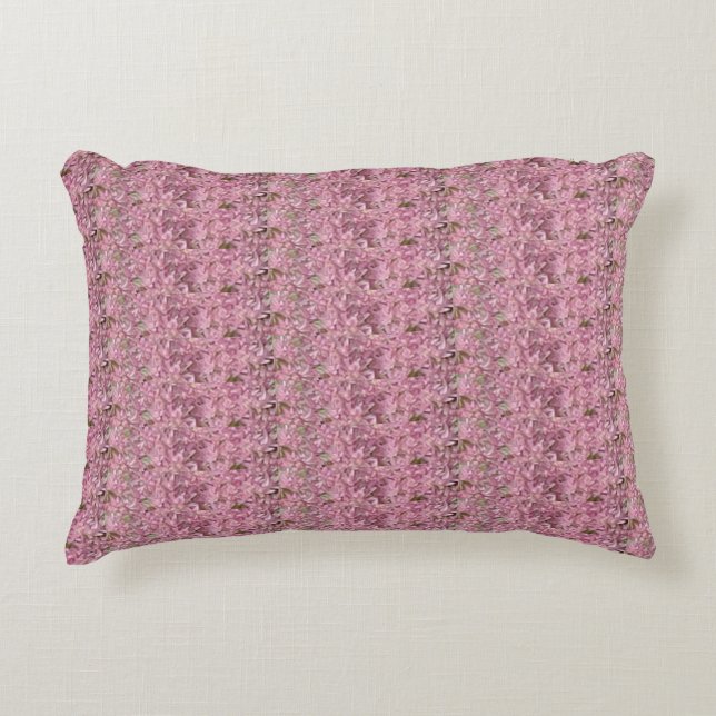 Pink And Mauve  Accent Pillow (Front)