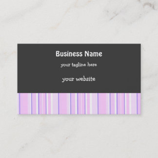 Pink and Mauve Stripes Business Card