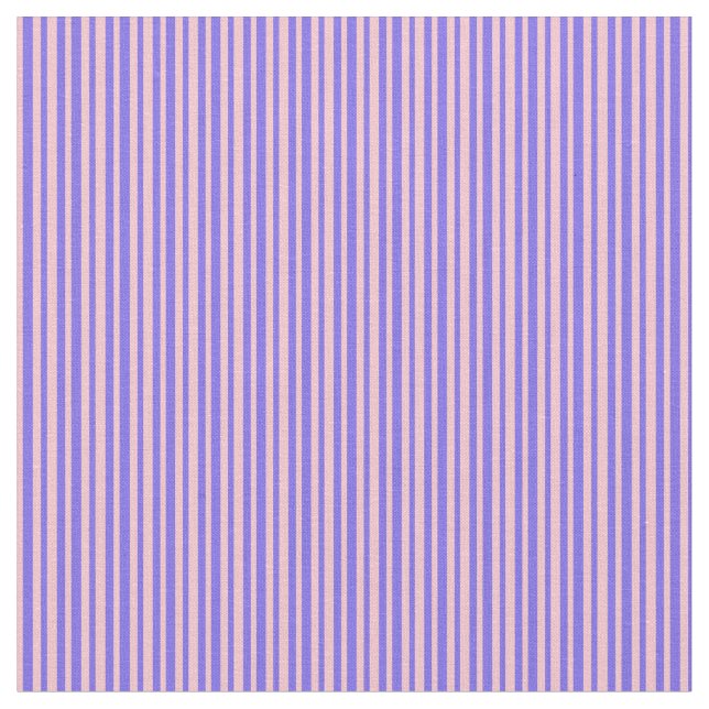 Pink and Medium Slate Blue Colored Stripes Fabric (Close Up)