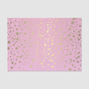 Pink and Metallic Gold Confetti Tissue Paper