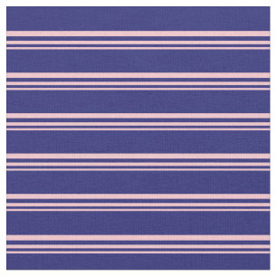 Pink and Midnight Blue Lined/Striped Pattern Fabric