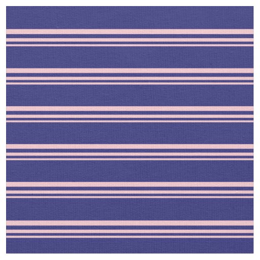 Pink and Midnight Blue Lined/Striped Pattern Fabric
