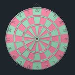 Pink And Mint Dartboard With Darts<br><div class="desc">Pink And Mint Dart Board</div>
