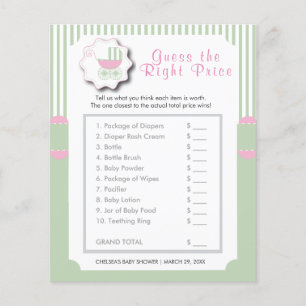 Pink and Mint Green Buggy - Price Flyer