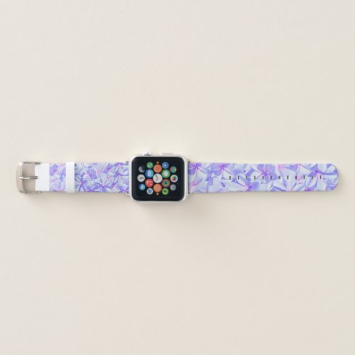 Pink And Moave Frangipani Flowers Apple Watch Band