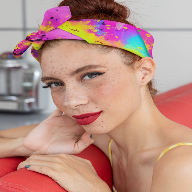 Pink And More Abstract Splash Paint Bandana (Creator Uploaded)