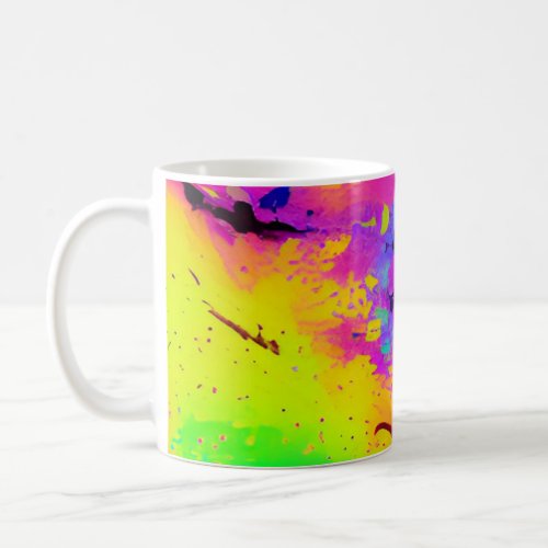 Pink And More Abstract Splash Paint Coffee Mug