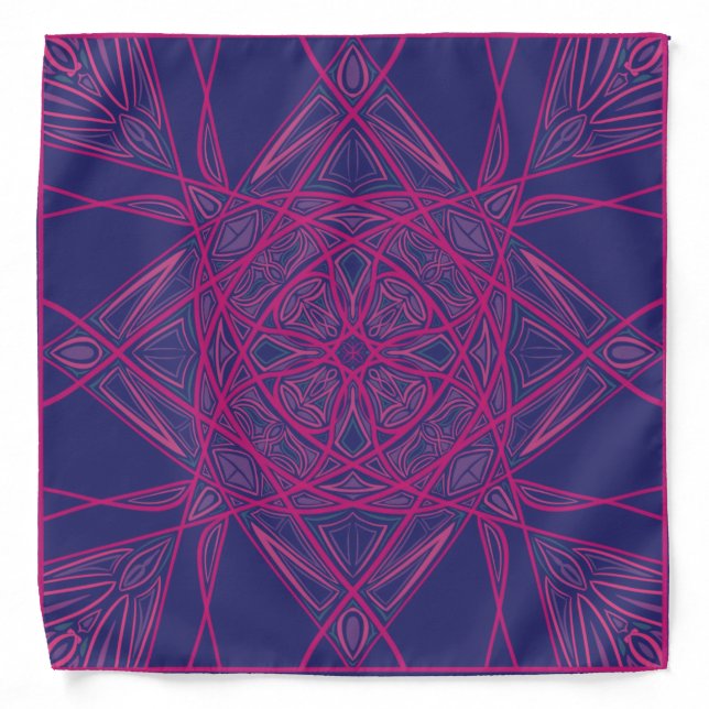 Pink and Navy Bandana (Front)