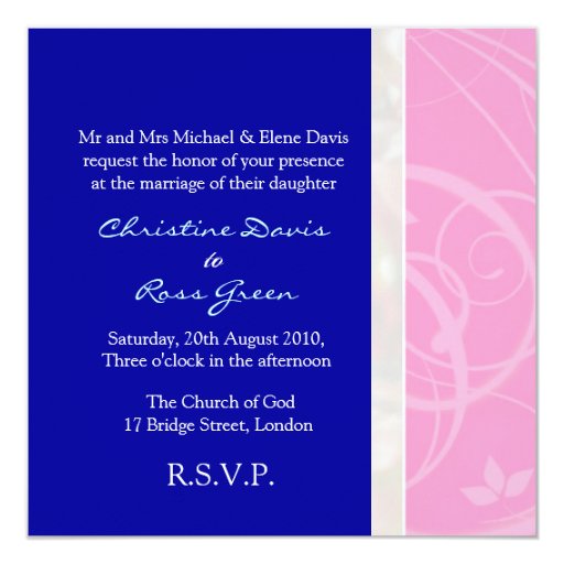 Pink And Blue Wedding Invitations 10