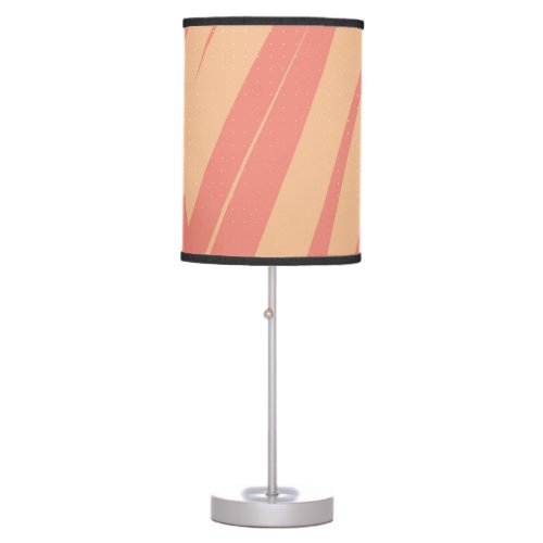 Pink and orange abstract retro design table lamp