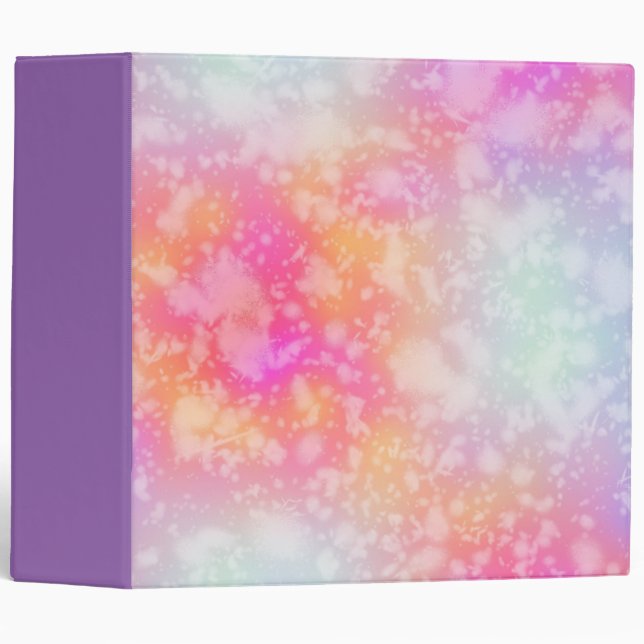 Pink and Orange Abstract Watercolor Background Binder (Front/Spine)