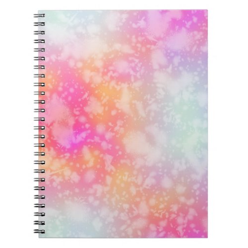Pink and Orange Abstract Watercolor Background Notebook