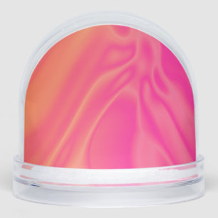 pink and orange brunch flows snow globe