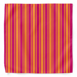 Pink and orange candy stripes bandana