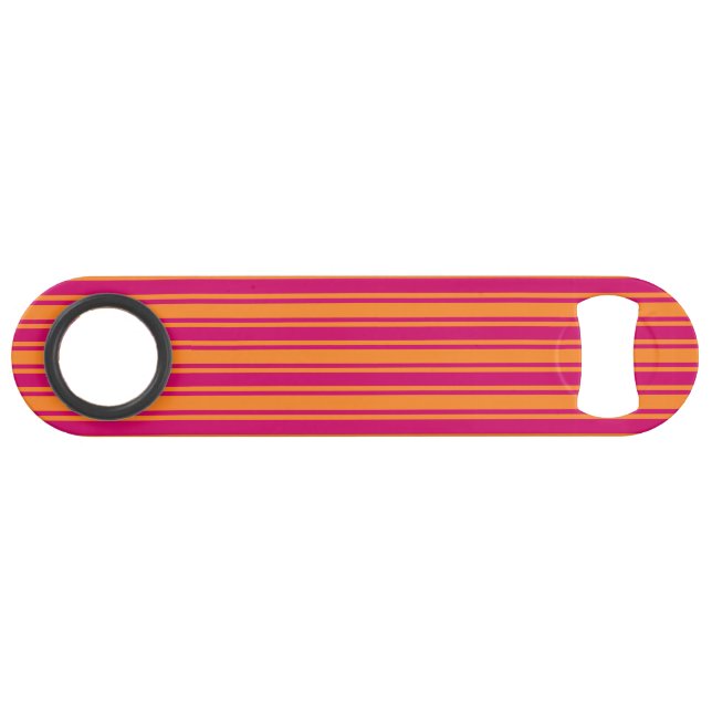 Pink and orange candy stripes bar key (Front (Horizontal))