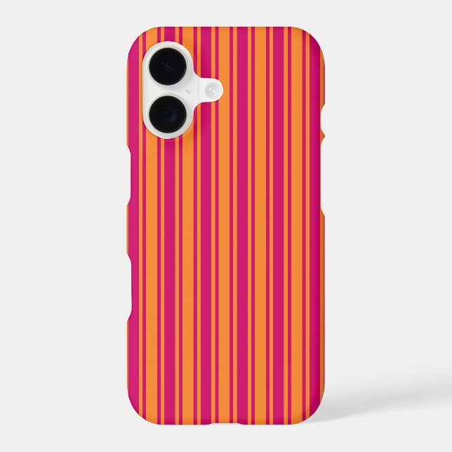 Pink and orange candy stripes Case-Mate iPhone case (Back)