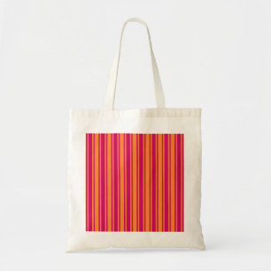 Pink and orange candy stripes tote bag