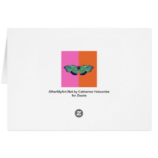 Pink and Orange Chevron Cards