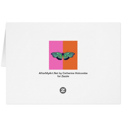 Pink and Orange Chevron Cards (Back Horizontal)