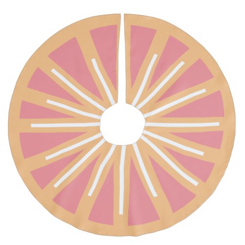 Pink and Orange Citrus Grapefruit Tree Skirt