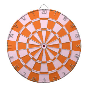 Pink And Orange Dart Board