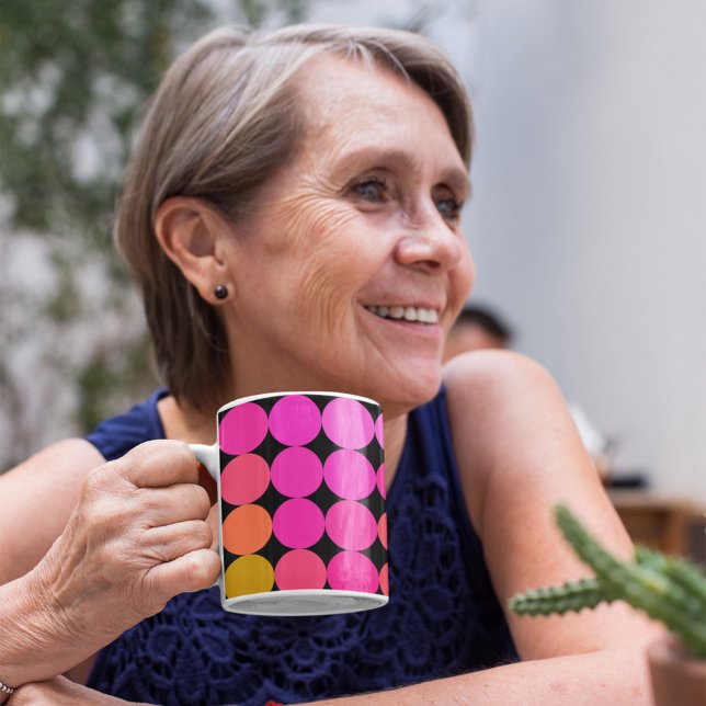 Pink and Orange Dots  Coffee Mug (Creator Uploaded)