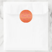 Pink and Orange Floral 1.5" Round Wedding Sticker (Bag)