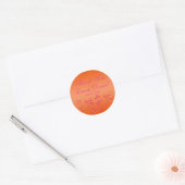 Pink and Orange Floral 1.5" Round Wedding Sticker (Envelope)