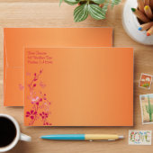 Pink and Orange Floral Envelope for 5"x7" Sizes (Desk)