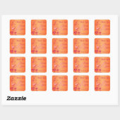 Pink and Orange Floral Wedding Favor Sticker (Sheet)