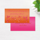 Pink and Orange Floral Wedding Favor Tag (Desk)