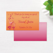 Pink and Orange Floral with Butterflies Favor Tag (Desk)