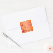 Pink and Orange Floral with Butterflies Sticker (Envelope)