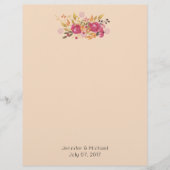 Pink and Orange Flower Bouquet on Peach Background (Front)