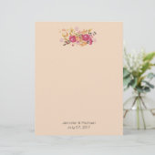 Pink and Orange Flower Bouquet on Peach Background (Standing Front)