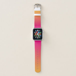 Pink and orange gradient apple watch band