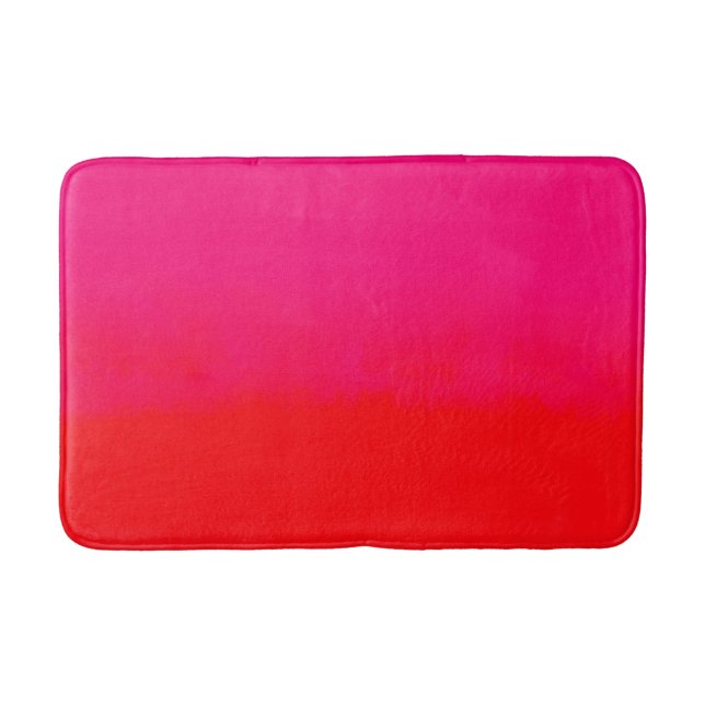 Pink and Orange Gradient  Bath Mat (Front)