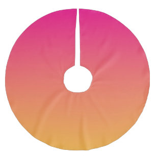 Pink and orange gradient brushed polyester tree skirt