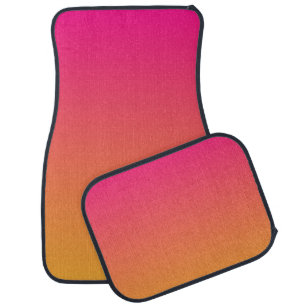 Pink and orange gradient car floor mat