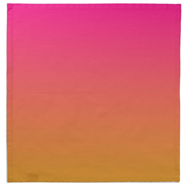 Pink and orange gradient cloth napkin (Front)