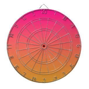 Pink and orange gradient dart board