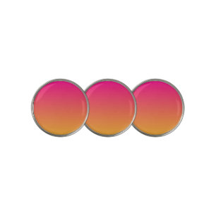 Pink and orange gradient golf ball marker