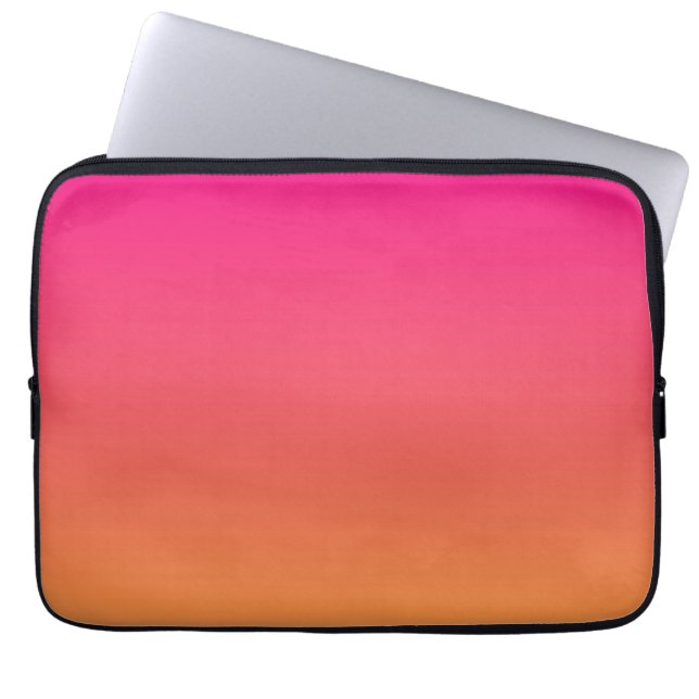 Pink and orange gradient laptop sleeve (Front)