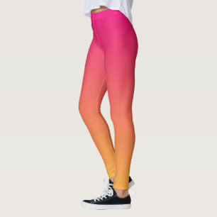 Pink and orange gradient leggings
