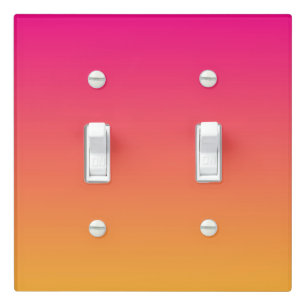 Pink and orange gradient light switch cover