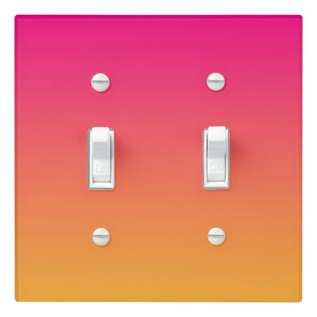 Pink and orange gradient light switch cover (In Situ)