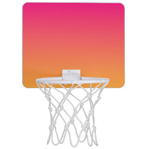 Pink and orange gradient mini basketball hoop