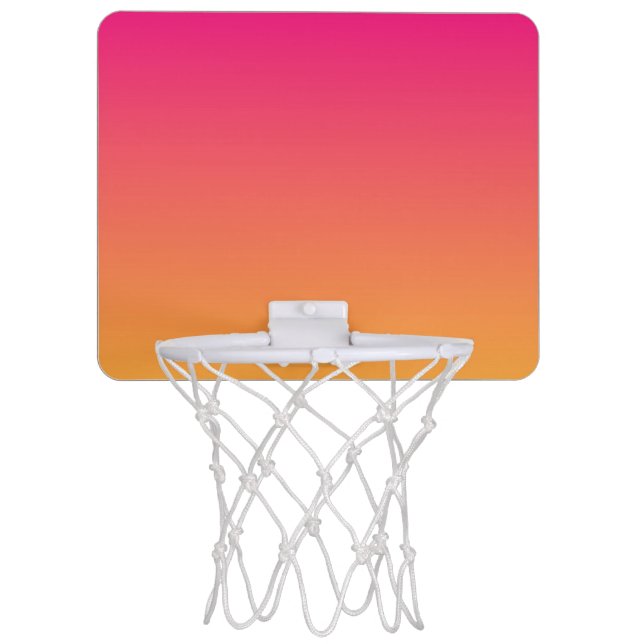 Pink and orange gradient mini basketball hoop (Front)