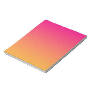 Pink and orange gradient notepad